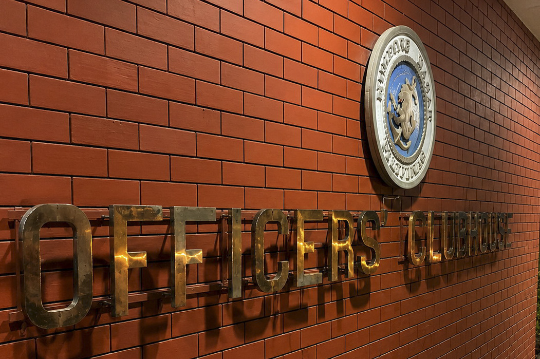 Philippine Navy Officers’ Clubhouse heritage sign on a brick façade
