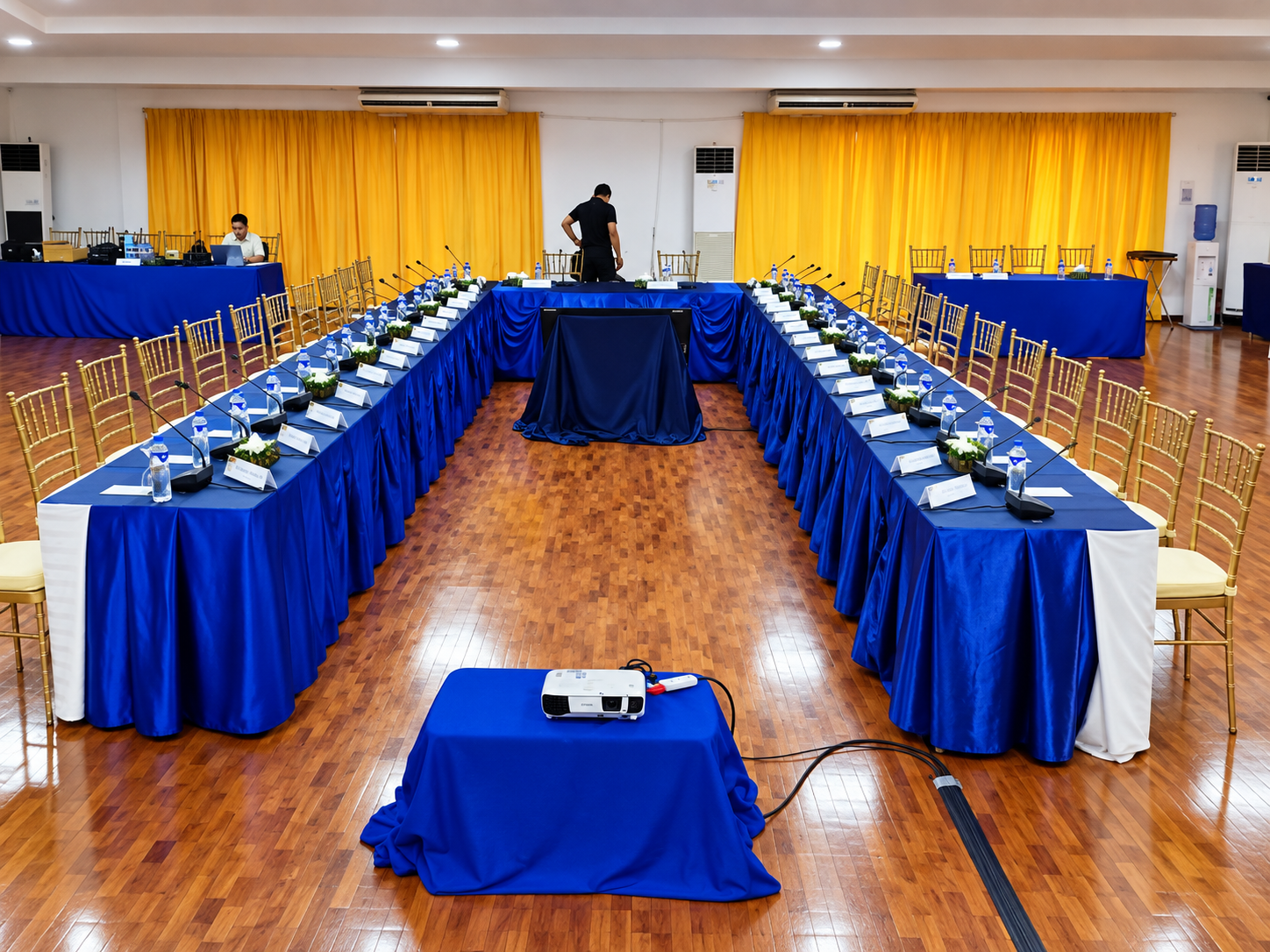 Spacious Main Dining Hall with polished wooden floors